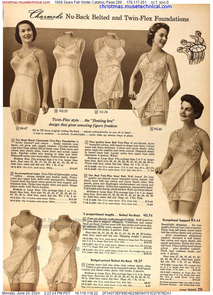 1958 Sears Fall Winter Catalog, Page 299