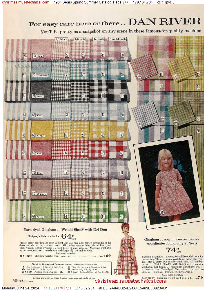 1964 Sears Spring Summer Catalog, Page 377