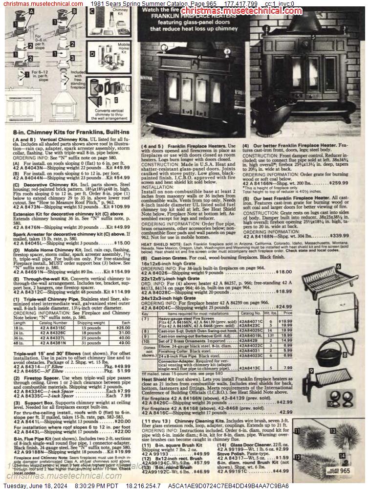 1981 Sears Spring Summer Catalog, Page 965