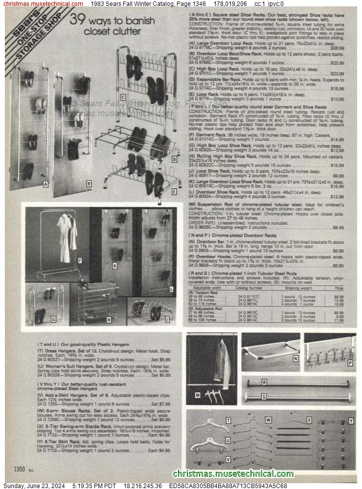 1983 Sears Fall Winter Catalog, Page 1346