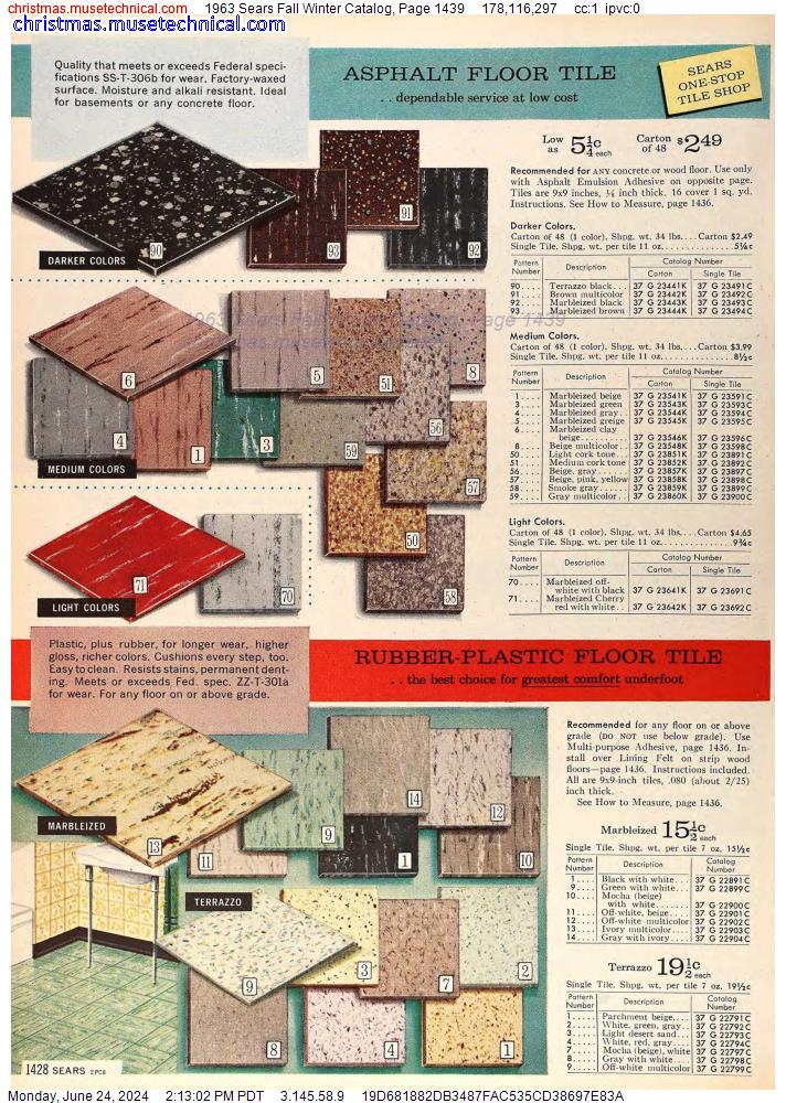 1963 Sears Fall Winter Catalog, Page 1439