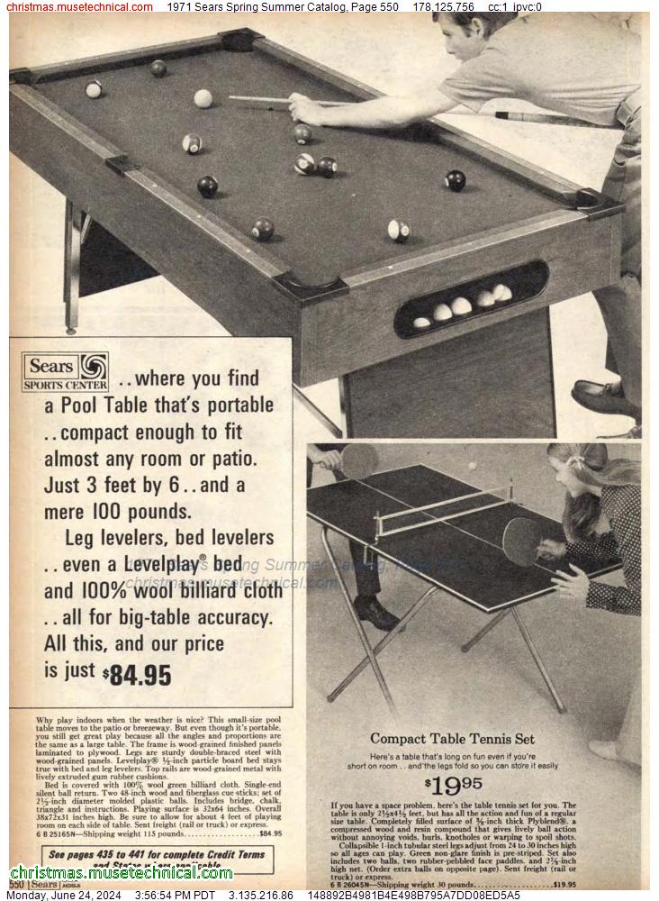 1971 Sears Spring Summer Catalog, Page 550