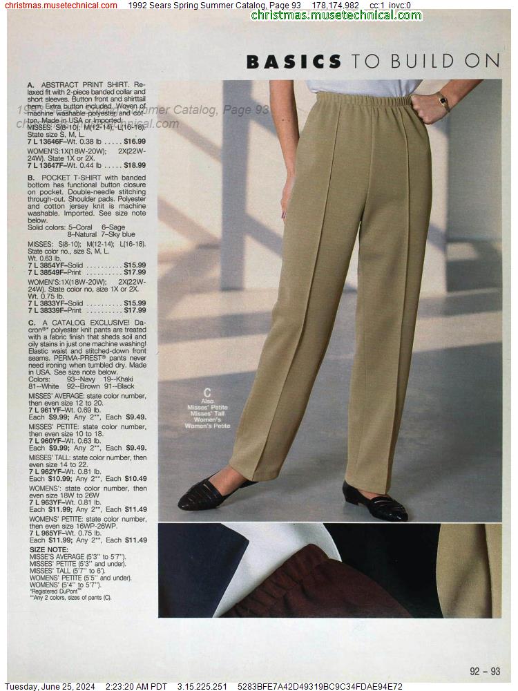 1992 Sears Spring Summer Catalog, Page 93