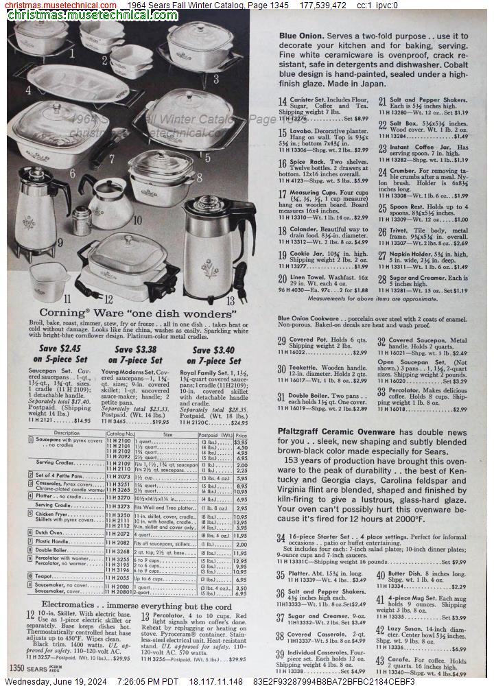 1964 Sears Fall Winter Catalog, Page 1345