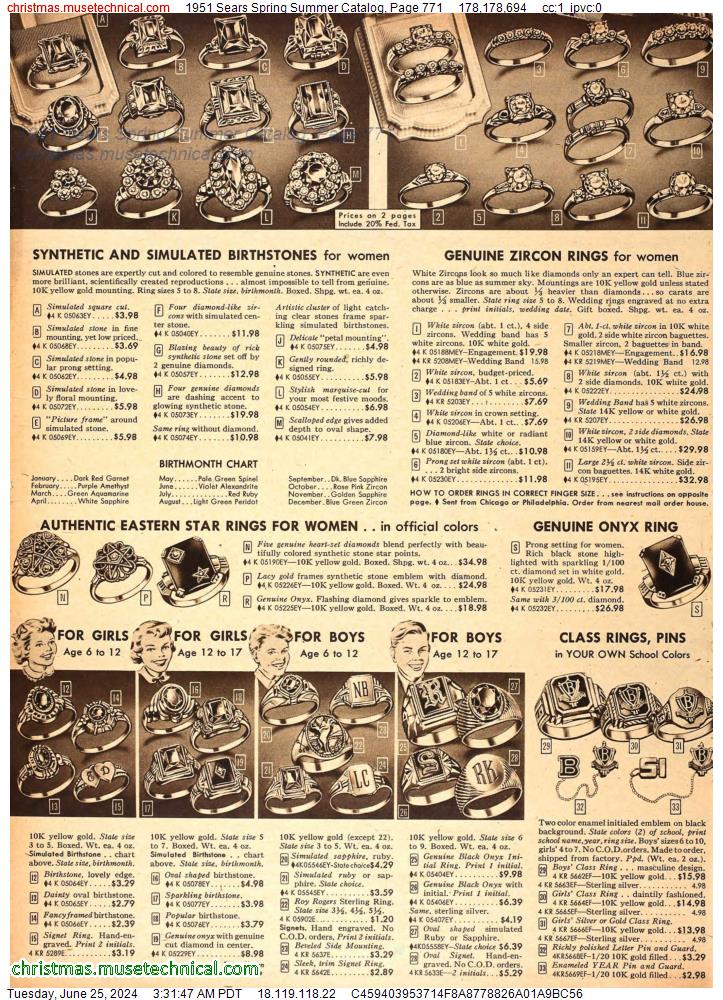 1951 Sears Spring Summer Catalog, Page 771
