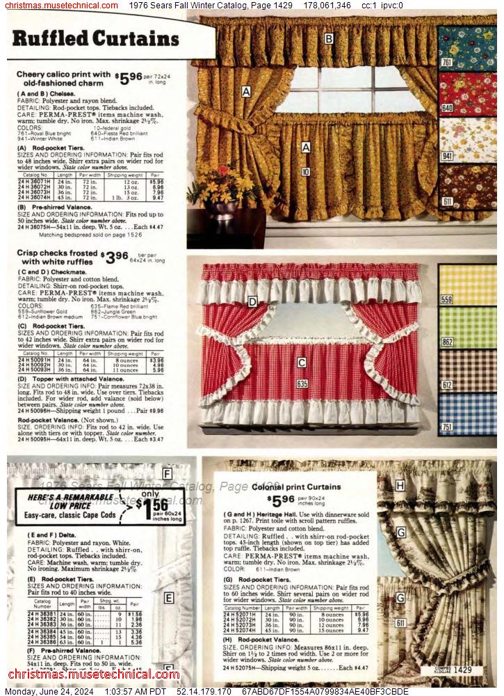 1976 Sears Fall Winter Catalog, Page 1429
