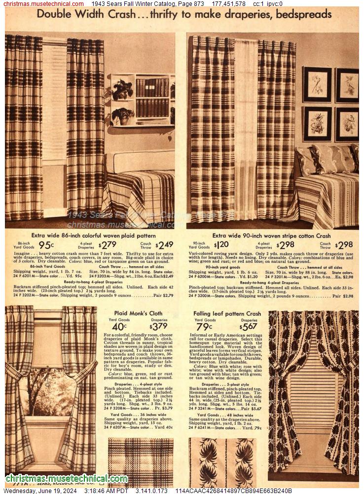 1943 Sears Fall Winter Catalog, Page 873