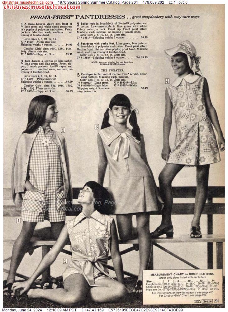 1970 Sears Spring Summer Catalog, Page 201