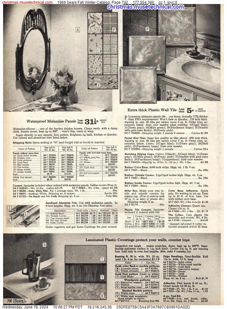 1969 Sears Fall Winter Catalog, Page 702