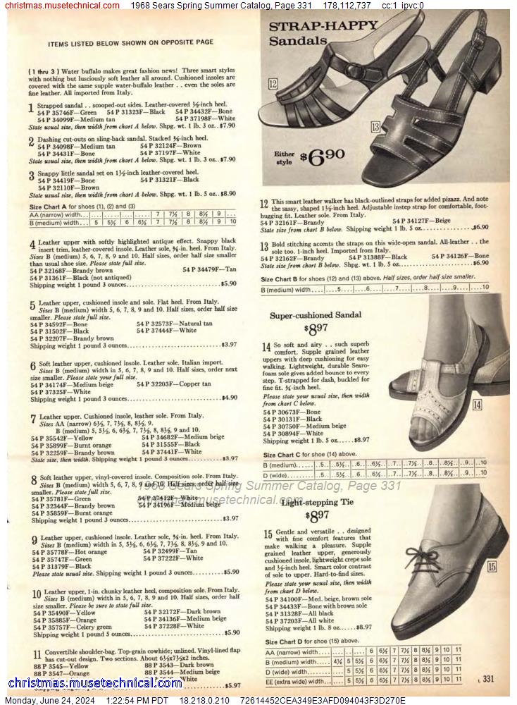 1968 Sears Spring Summer Catalog, Page 331