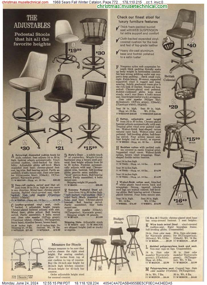 1968 Sears Fall Winter Catalog, Page 772