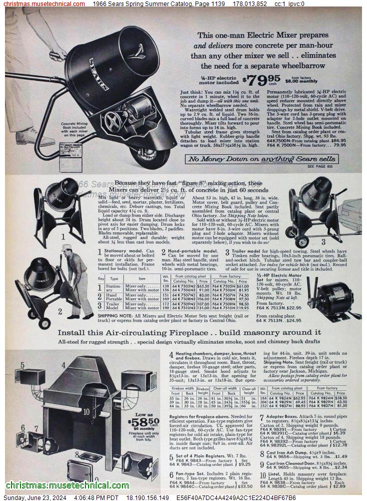 1966 Sears Spring Summer Catalog, Page 1139