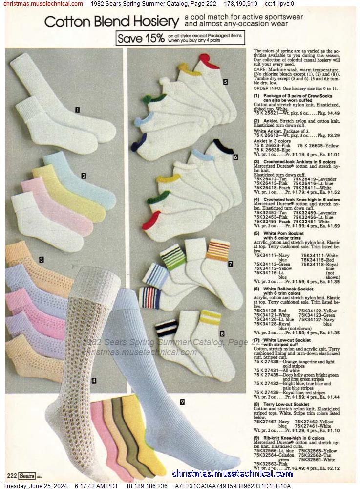1982 Sears Spring Summer Catalog, Page 222