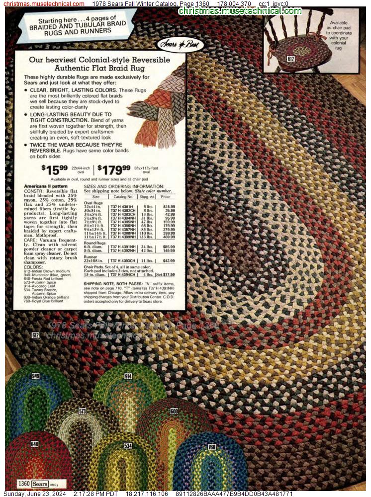 1978 Sears Fall Winter Catalog, Page 1360