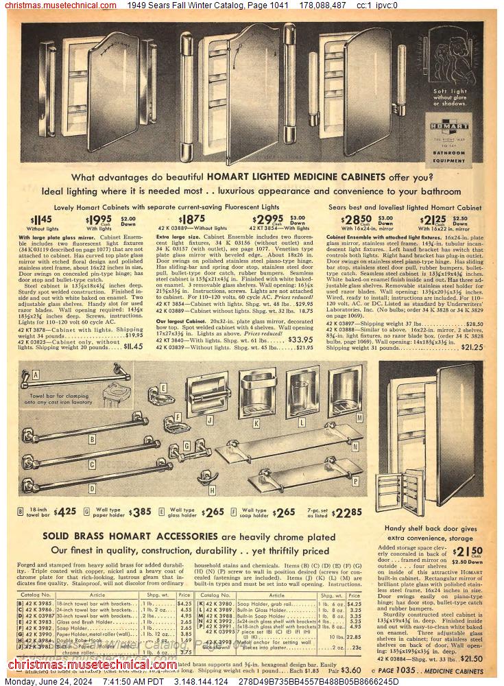 1949 Sears Fall Winter Catalog, Page 1041