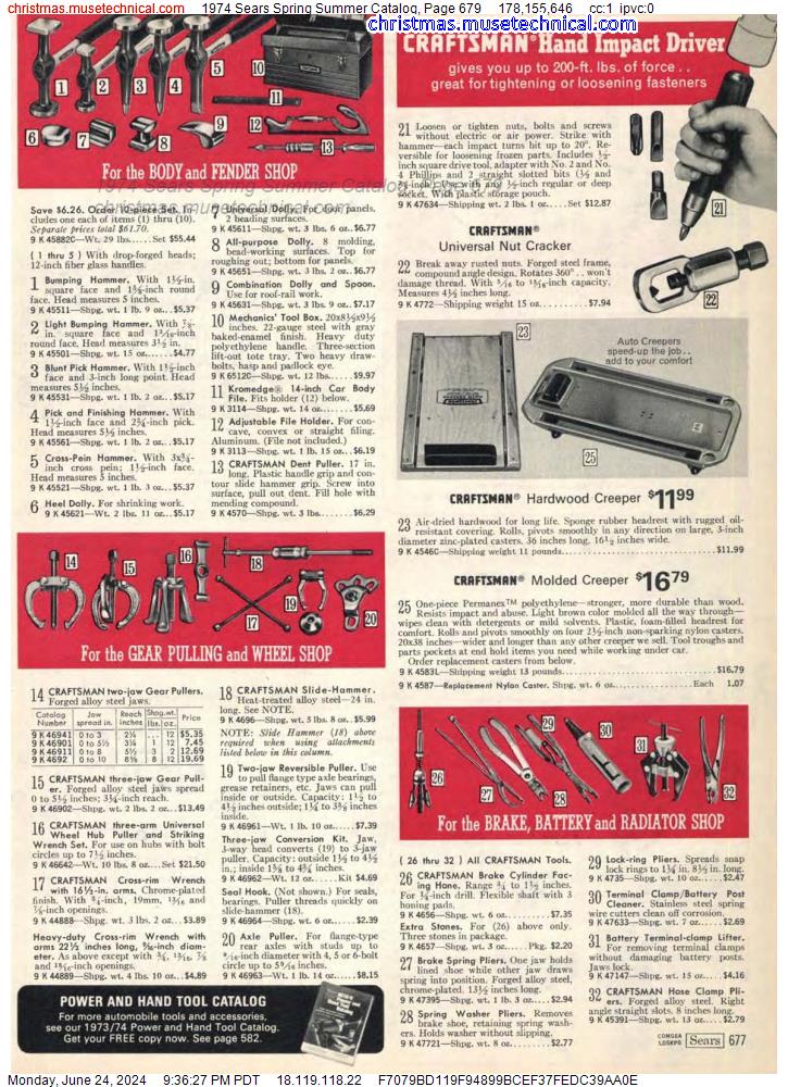1974 Sears Spring Summer Catalog, Page 679