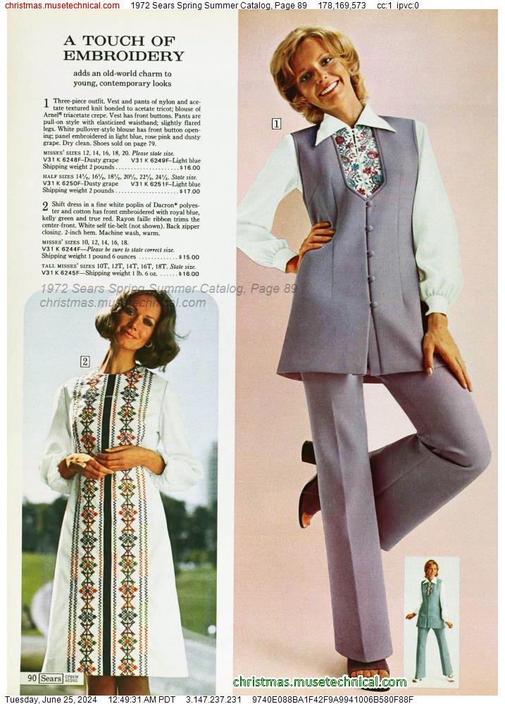 1972 Sears Spring Summer Catalog, Page 89
