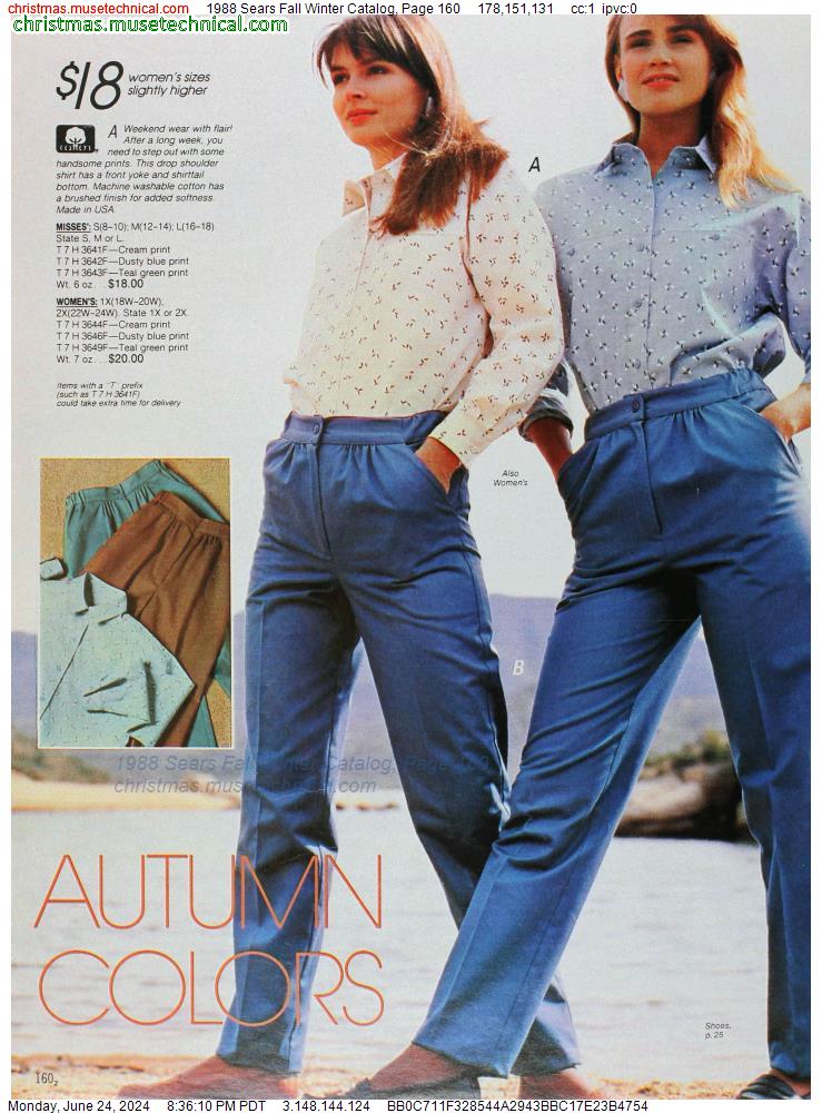 1988 Sears Fall Winter Catalog, Page 160