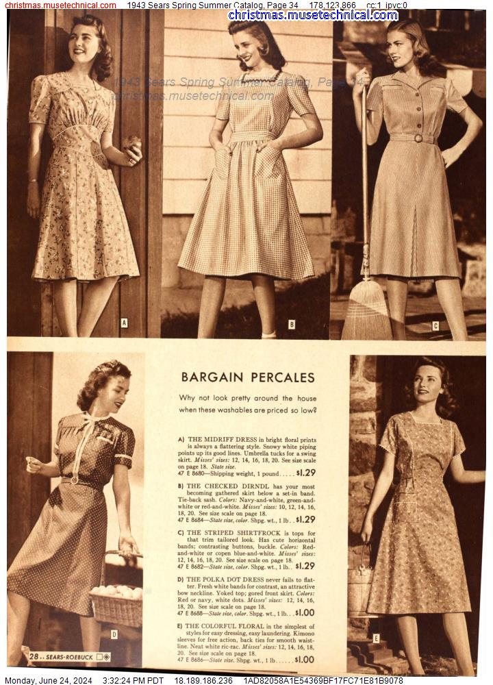 1943 Sears Spring Summer Catalog, Page 34