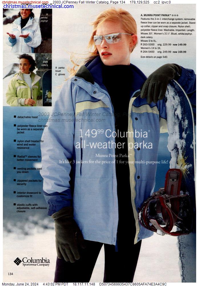 2003 JCPenney Fall Winter Catalog, Page 134