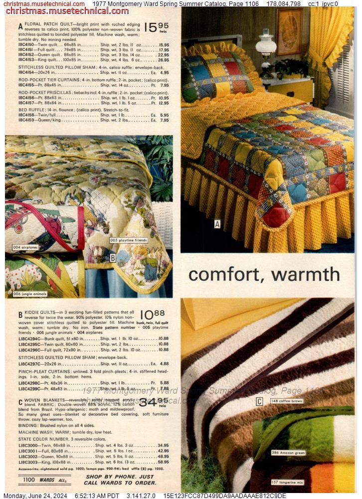 1977 Montgomery Ward Spring Summer Catalog, Page 1106