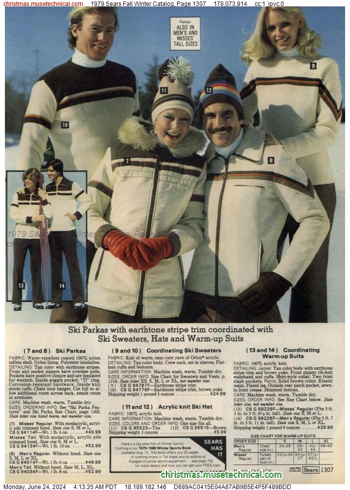 1979 Sears Fall Winter Catalog, Page 1307