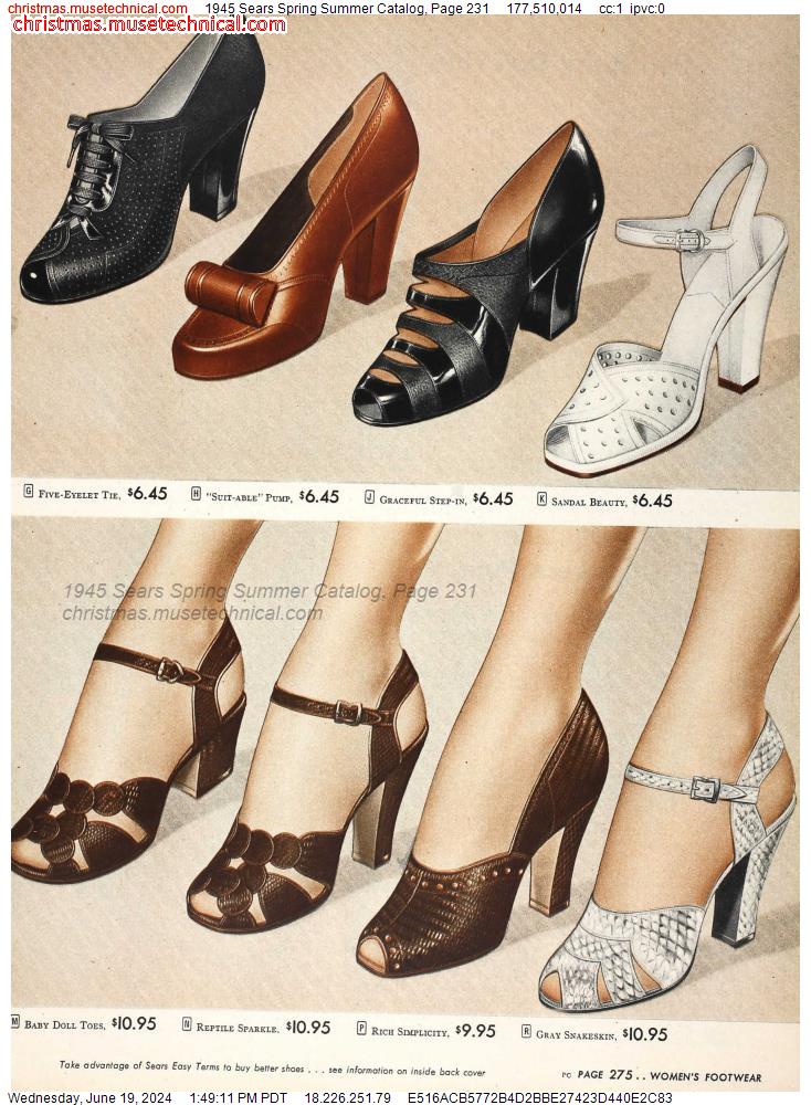 1945 Sears Spring Summer Catalog, Page 231
