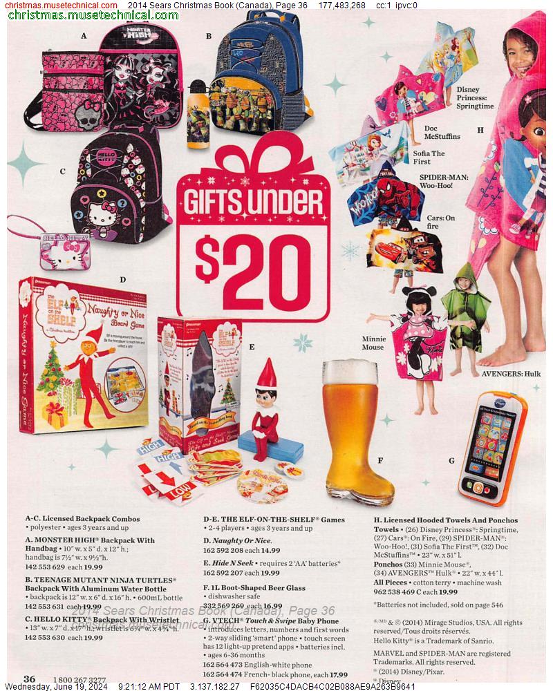 2014 Sears Christmas Book (Canada), Page 36