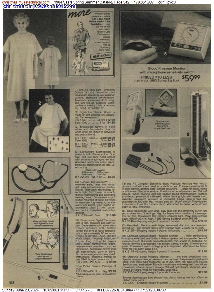 1984 Sears Spring Summer Catalog, Page 542