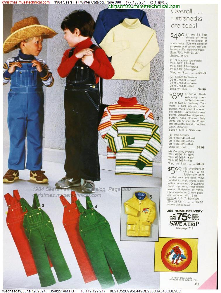 1984 Sears Fall Winter Catalog, Page 380