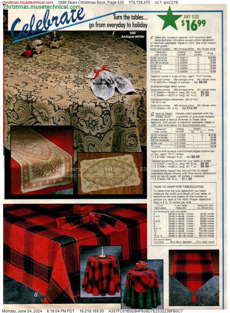 1988 Sears Christmas Book, Page 535