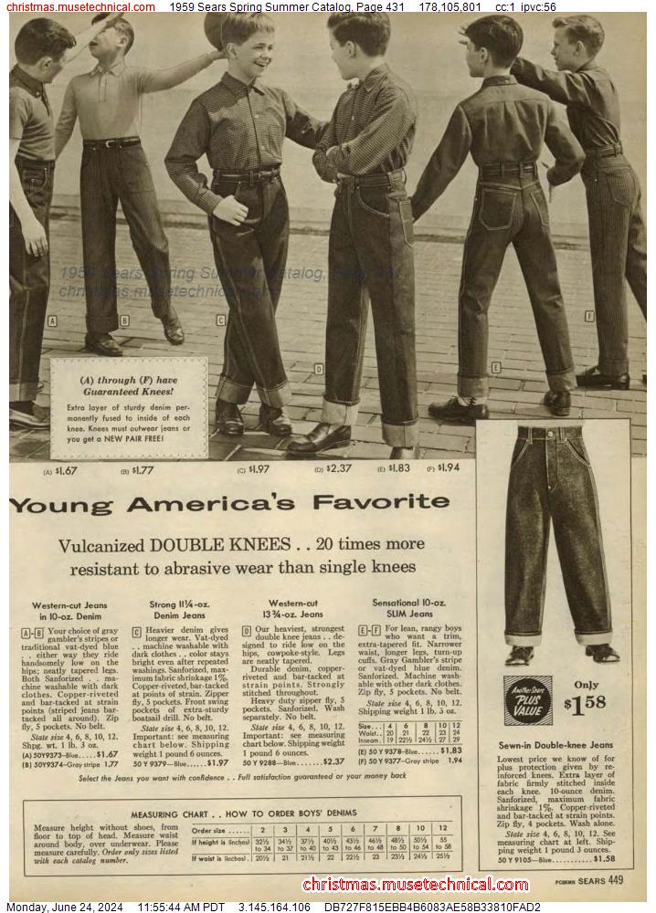 1959 Sears Spring Summer Catalog, Page 431