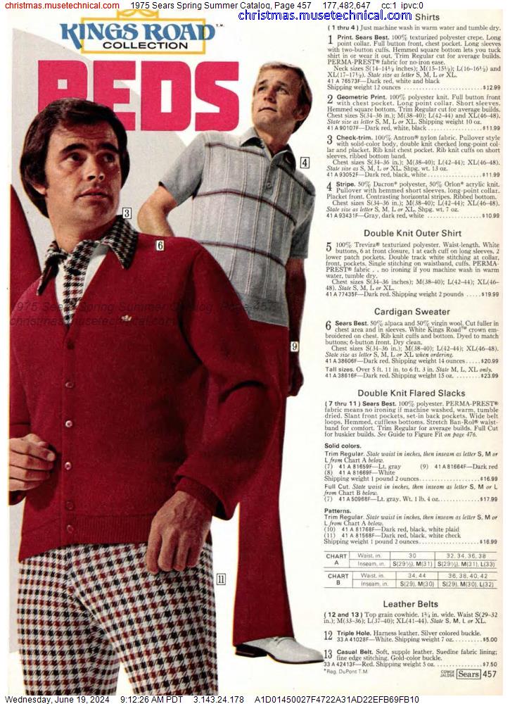 1975 Sears Spring Summer Catalog, Page 457