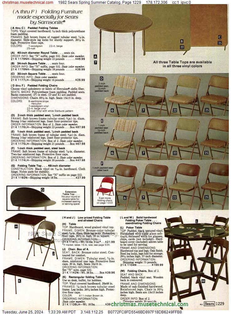 1982 Sears Spring Summer Catalog, Page 1229