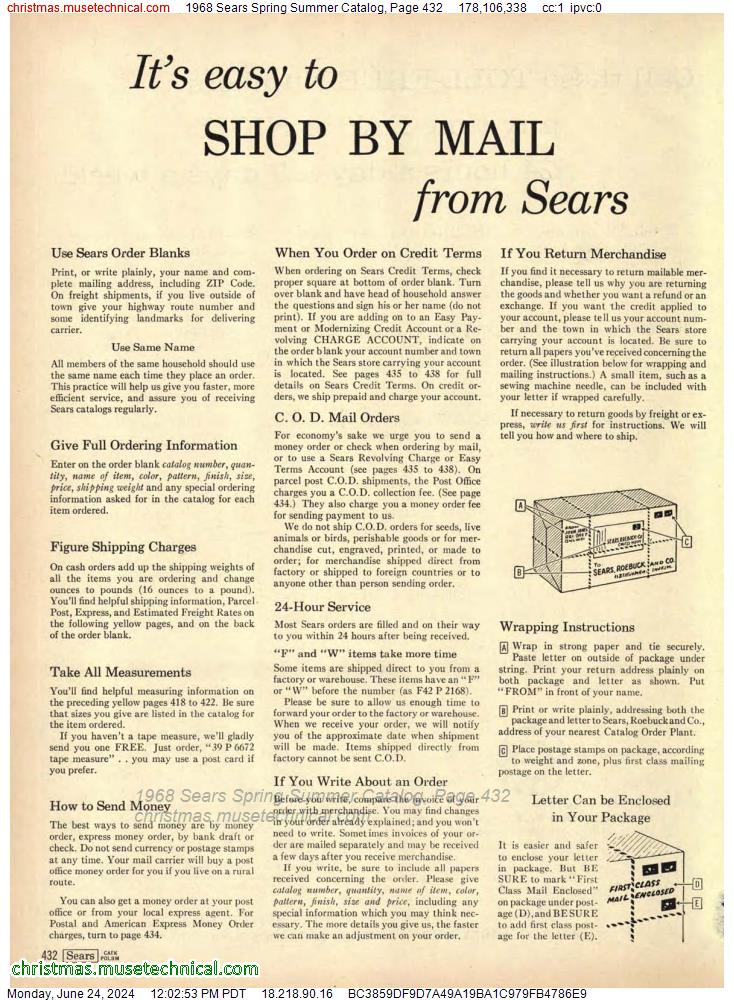 1968 Sears Spring Summer Catalog, Page 432