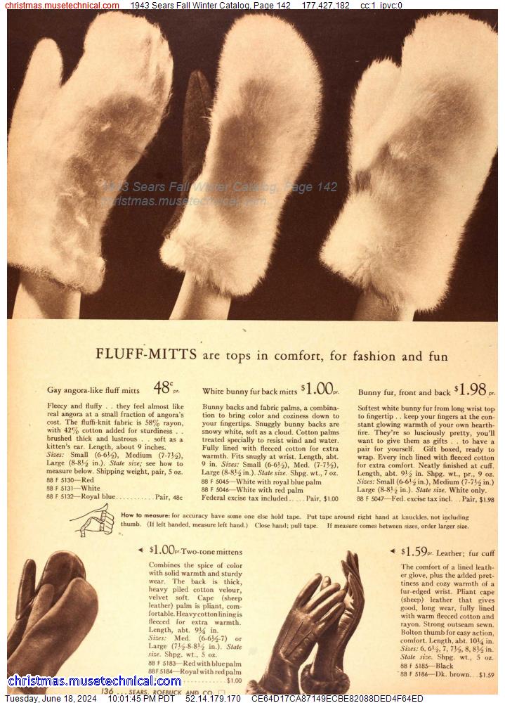1943 Sears Fall Winter Catalog, Page 142