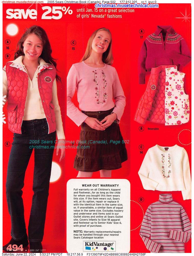 2005 Sears Christmas Book (Canada), Page 502