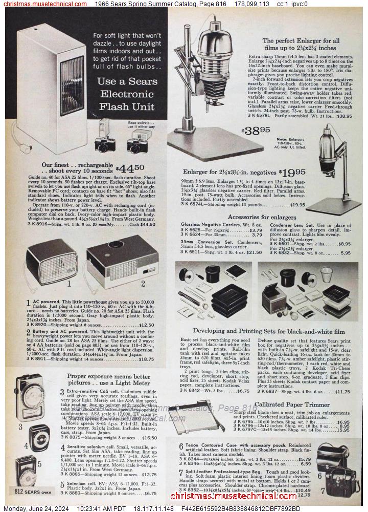 1966 Sears Spring Summer Catalog, Page 816