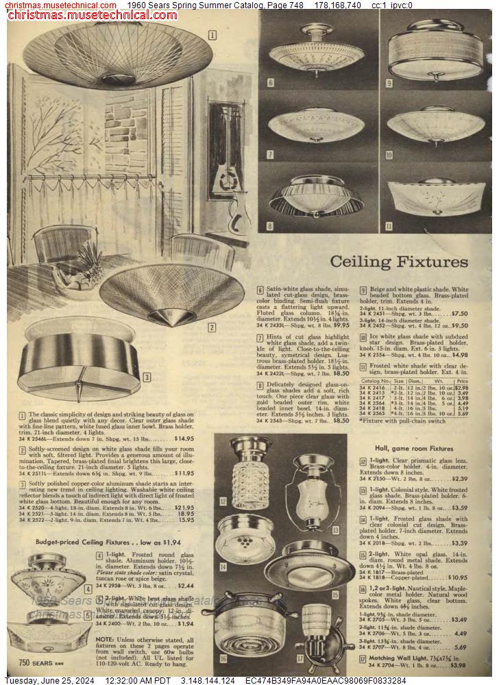 1960 Sears Spring Summer Catalog, Page 748