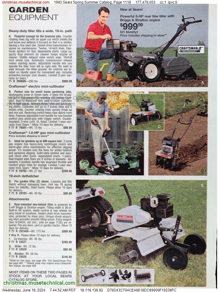 1993 Sears Spring Summer Catalog, Page 1118