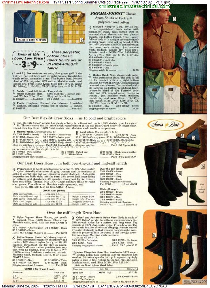 1971 Sears Spring Summer Catalog, Page 299