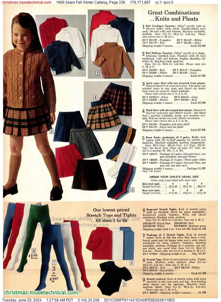 1969 Sears Fall Winter Catalog, Page 336
