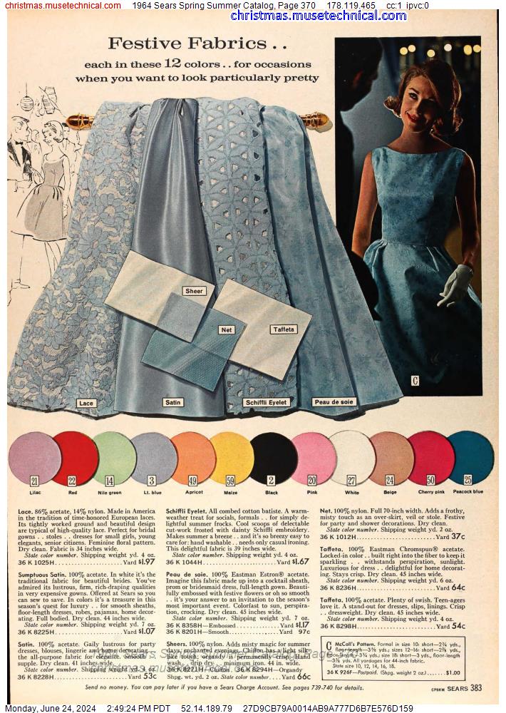 1964 Sears Spring Summer Catalog, Page 370