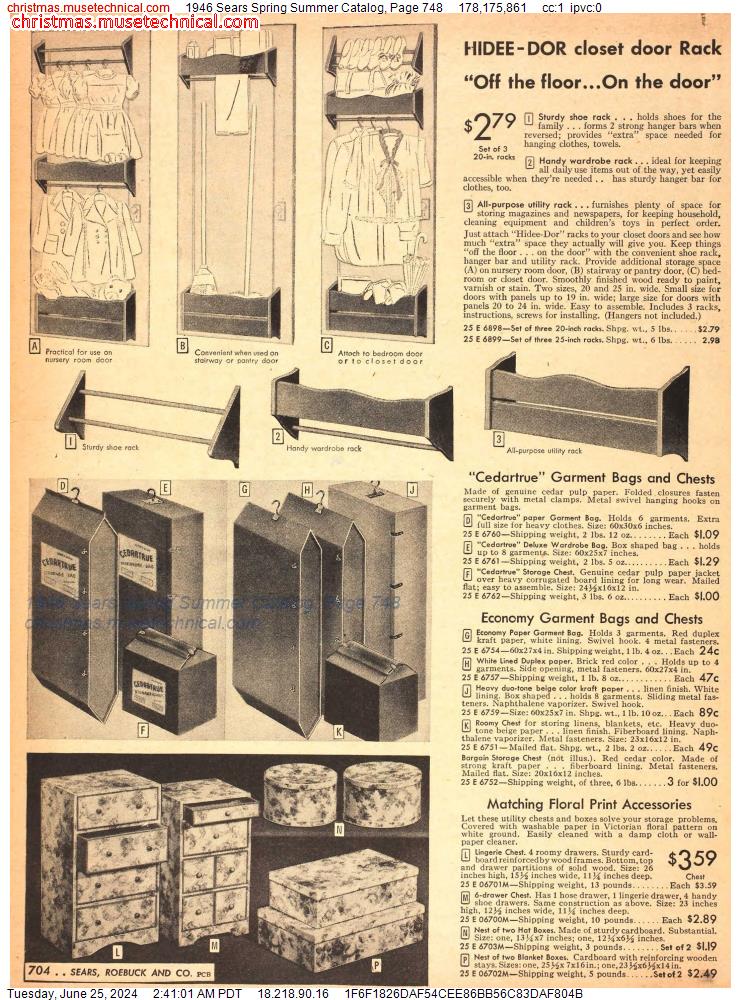 1946 Sears Spring Summer Catalog, Page 748