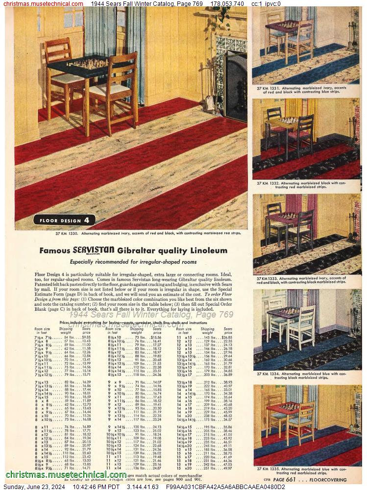 1944 Sears Fall Winter Catalog, Page 769