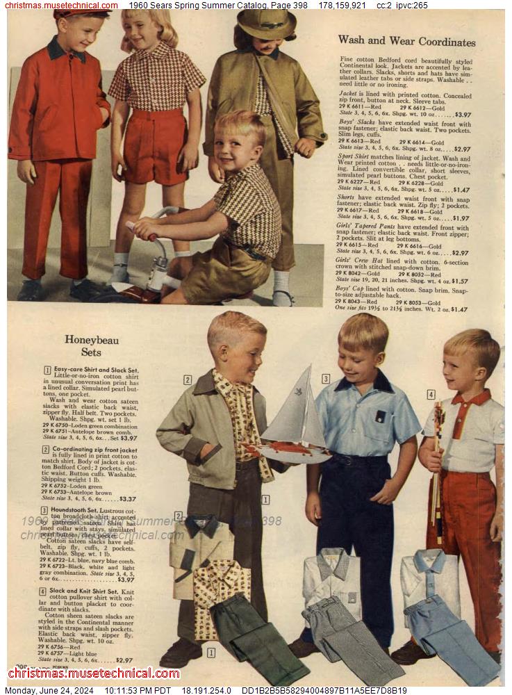 1960 Sears Spring Summer Catalog, Page 398