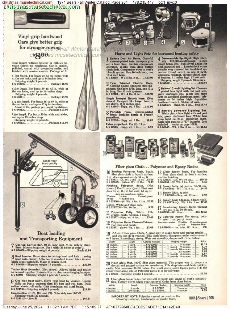 1971 Sears Fall Winter Catalog, Page 901