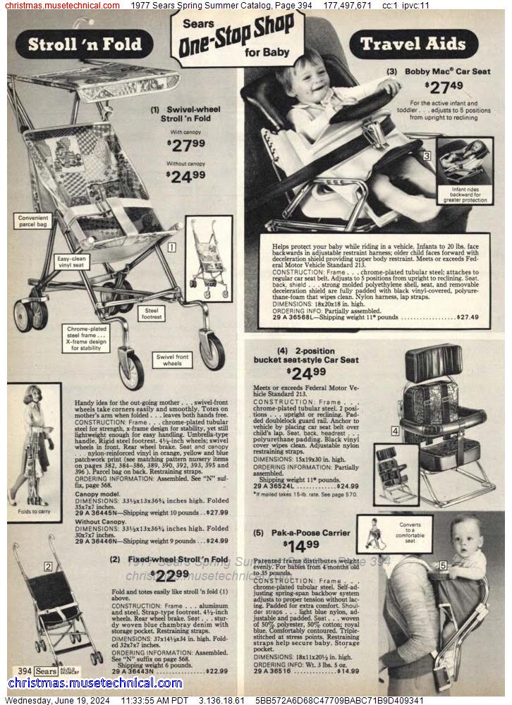 1977 Sears Spring Summer Catalog, Page 394