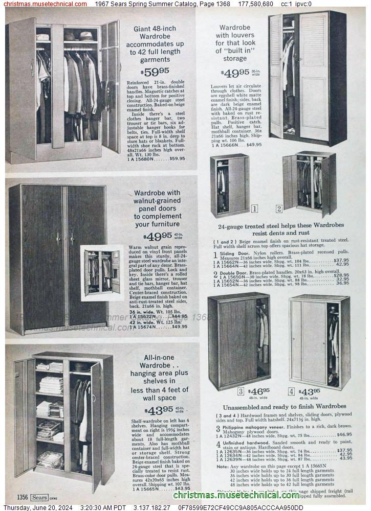 1967 Sears Spring Summer Catalog, Page 1368