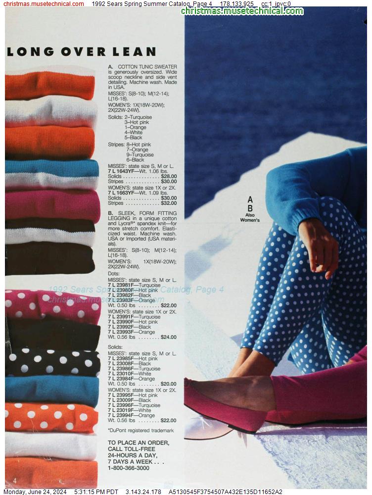1992 Sears Spring Summer Catalog, Page 4